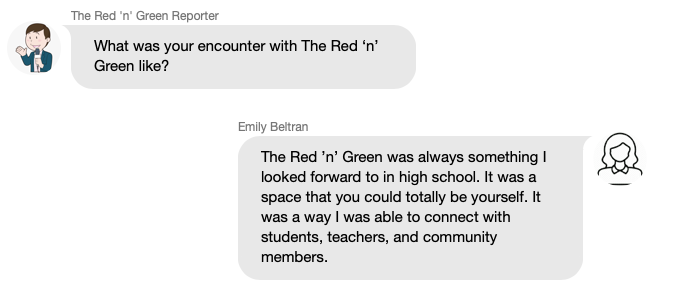 Q+%26+A+with+The+Red+n+Green+alumni+Emily+Beltran
