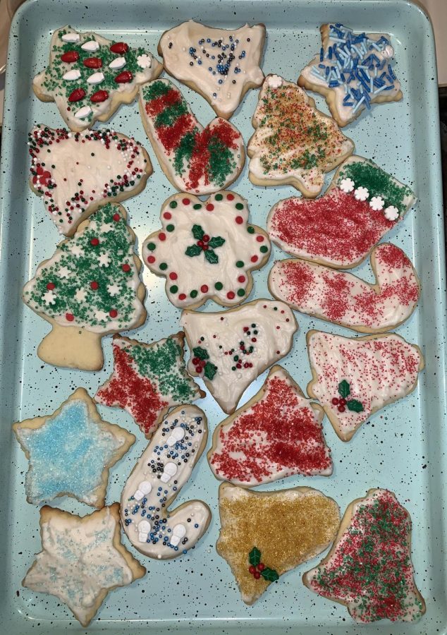 Once the cookies are done, you can make frosting from scratch or purchase some and decorate the cookies however you would like! 