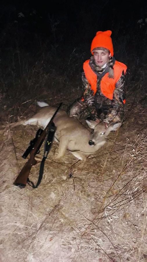 Freshman Allyson Schoppenhorst shot a doe on the White River Marsh wildlife area near her family farm. It weighed 82.6 pounds. 
