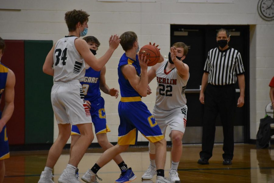 Boys varsity plays against Campbellsport but falls short of victory. The final score was 52-49. “My biggest takeaway from the season is just to learn from the mistakes and always keep fighting no matter the score,” senior Landen Sobieski said. 
