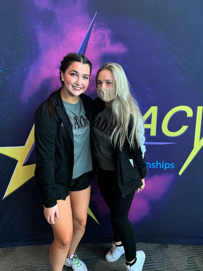 Sophomore Emilee Wegner and her Instructor Annie Busse at Legacy Dance Championships. Wegner placed third overall with her solo in the senior category. 
