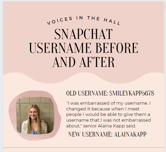 Voices in the hall: Snapchat username before and after