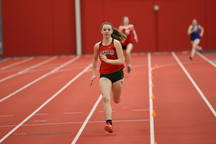 Eva Feelgal ran the 60 meter Hurdles, and got 13th place, and she also did the 400 meters, and ot 14th place, the Girls got 1st place all-around with 139 points at the first meet on March 17, at Ripon College.
