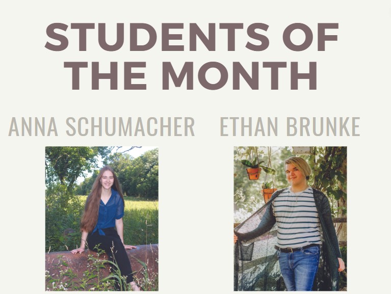 Schumacher, Brunke, chosen as September Students of the Month