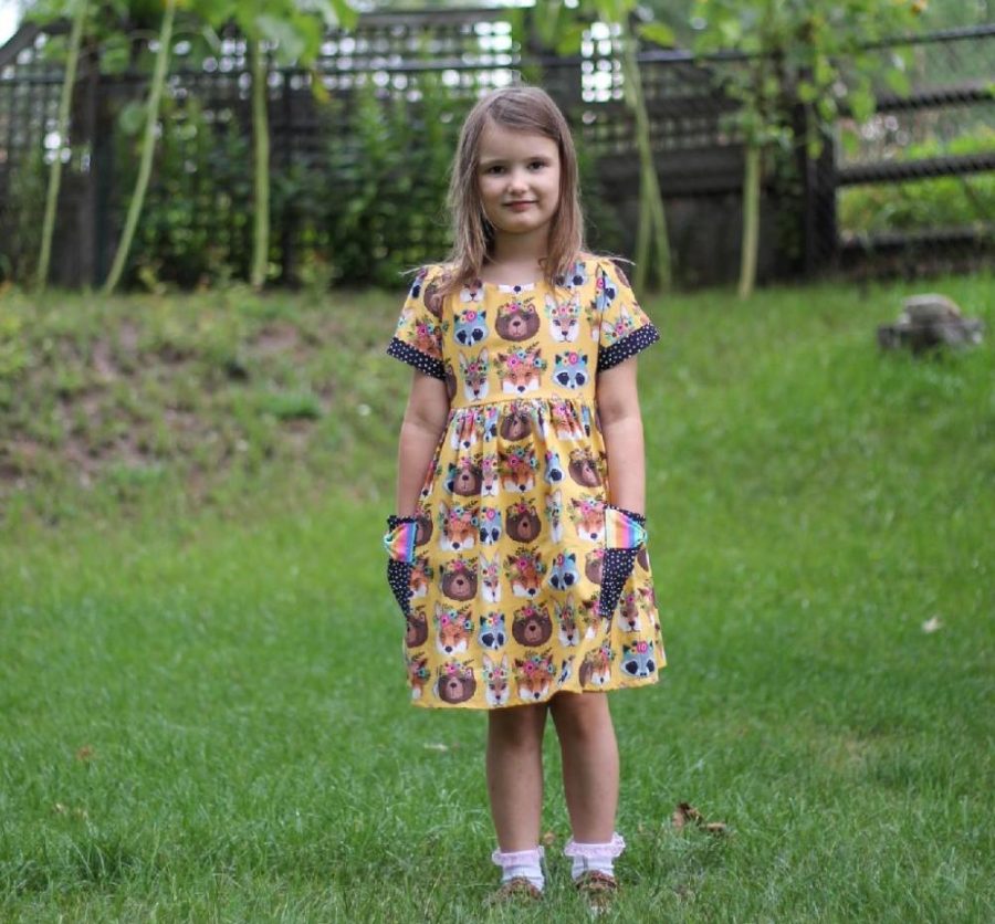 Gumtow used her home photography skills to capture Cora’s first day of school outfit.