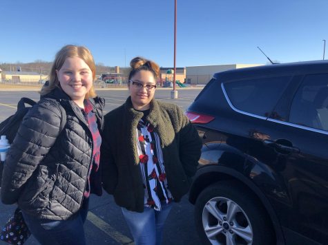  The small but mighty forensics team gets ready to depart for the sub-district tournament in Princeton on Monday, Feb. 13. Both members qualified for the district tournament in DeForest on March 13. “Overall, this is really starting to become an amazing experience that I have loved sharing with my partner, Anela Bonilla, and my coach, Mrs. Cook. We all have shared a lot of laughs so far and stories with each other,” Trochinski said.