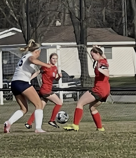 Senior April Ryckman plays defense against Campbellsport on April 25. Berlin lost 2-3.
