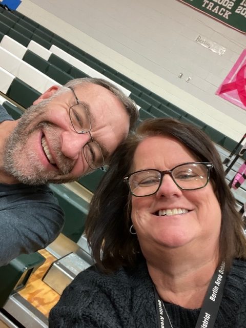 Wenig and science teacher Patrick Arndt worked at the volleyball table together for 20 years. Wenig shares that her and Arndt have made many memories. 