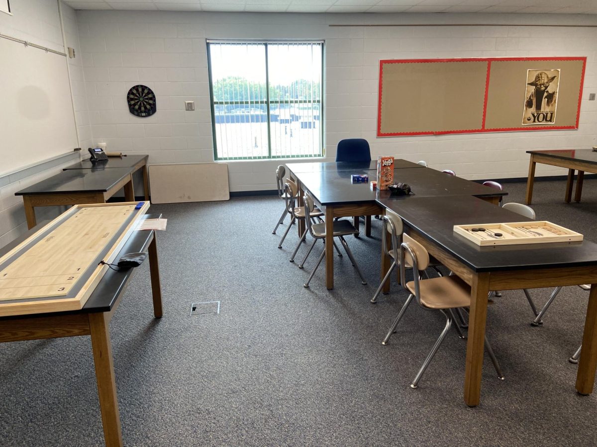  The incentive room is now open for teachers to use with their students. It has tables with games set up on them. Jenga, chess, and ping pong are also in the room. Darts and much more can be played in the room as well. 


