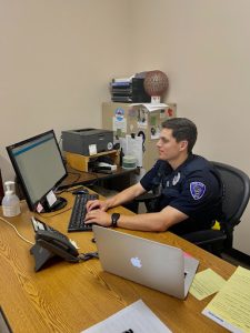 School Resource Officer Zach Plath joined the staff of Berlin High School. Officer Plath wants to get to know the public more. “I like to watch movies on the weekend in my free time. My favorite are action and comedy,” Officer Plath said. 
