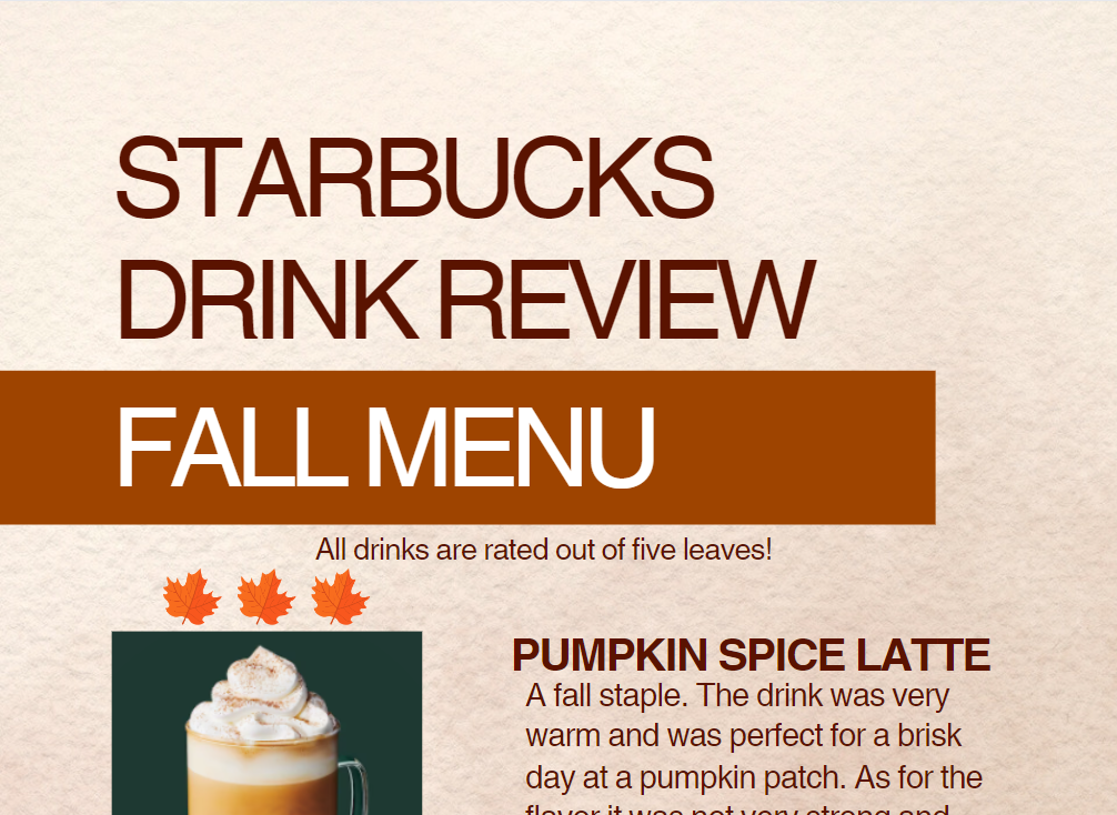 Food review: Starbucks fall drink menu mediocre