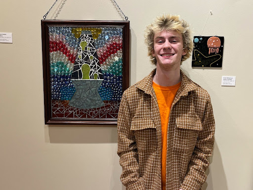 Junior Braden Berndt’s Lava Lamp mosaic is his first submission to an art show.