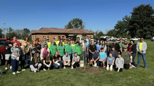 Consumer Math, taught by math teacher Angie Clark, planted a tree in Riverside Park on Sept 25. “It was a gorgeous day and watching the trees grow can serve as a reminder for us to keep giving and to remind us that even a small amount of giving can make a big difference in our community,” Clark said.