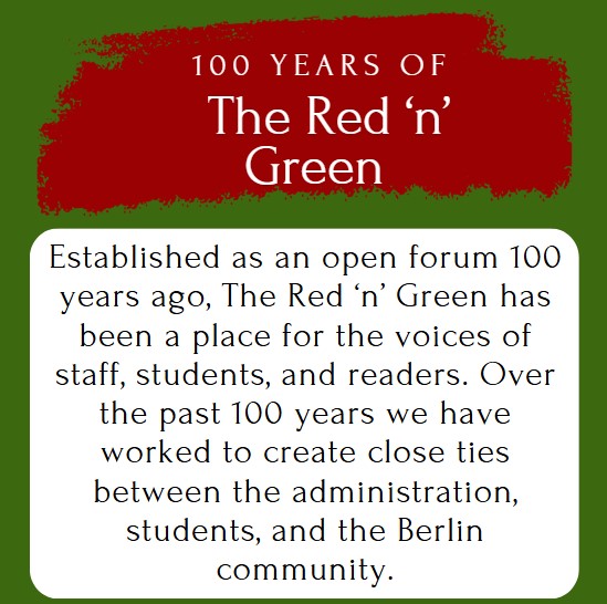 The Red 'n' Green celebrates 100 years of being an open forum for student voices.