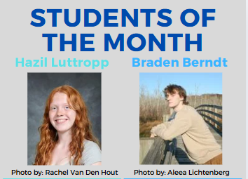 Luttropp and Berndt chosen as January Student of the Month