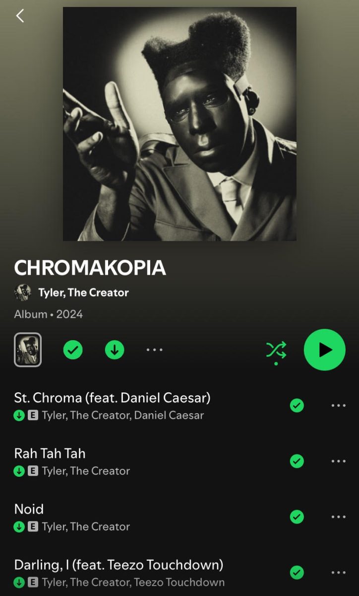 Tyler, the Creator’s newest album “Chromakopia” is a diverse album, with 14 songs and 13 featured artists. The lyrics and instrumentation help to make this album one of his best yet.