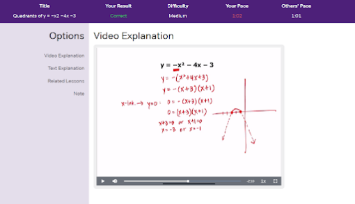 The Magoosh software plays a video explaining a practice problem. “There is a lot of clarification on different styles of questions that the students will see,” ACT prep adviser Matt Willett said.