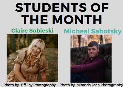 Sobieski and Sahotsky chosen as March Students of the Month