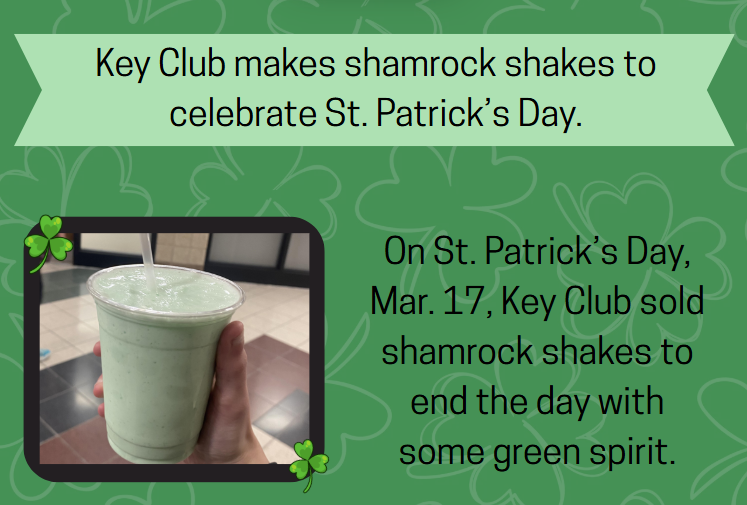 Key Club makes shamrock shakes to celebrate St. Patrick’s Day