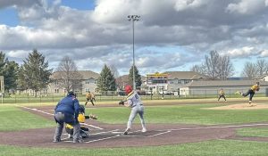 First baseman Royce Lichtenberg swings on a pitch in Berlin's game against Waupun on Tuesday, April 15. “I've been playing baseball since T-ball, so whatever age that is. For personal goals I’m just striving to get better from last year,” Lichtenberg said.
