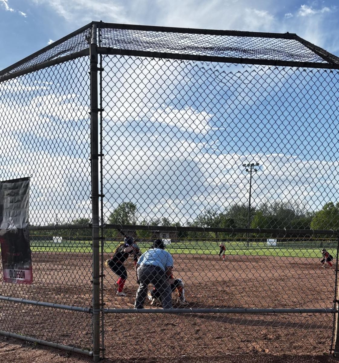 Senior Sophia Olofson stands ready in the batting box at the game against Ripon on Friday, May, 16.