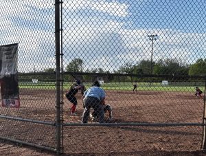 Senior Sophia Olofson stands ready in the batting box at the game against Ripon on Friday, May, 16.