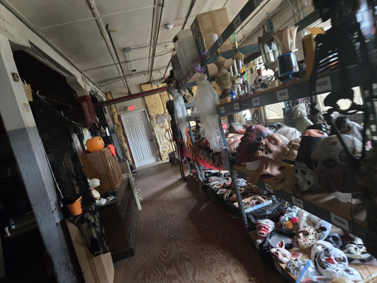 The Haunted Tannery is not open this year. The items in the storage room were used as props and costumes. “We have a lot of stuff that we can afford to sell and still have materials left over for wanted houses if we just started it back up,” Hoppa said.