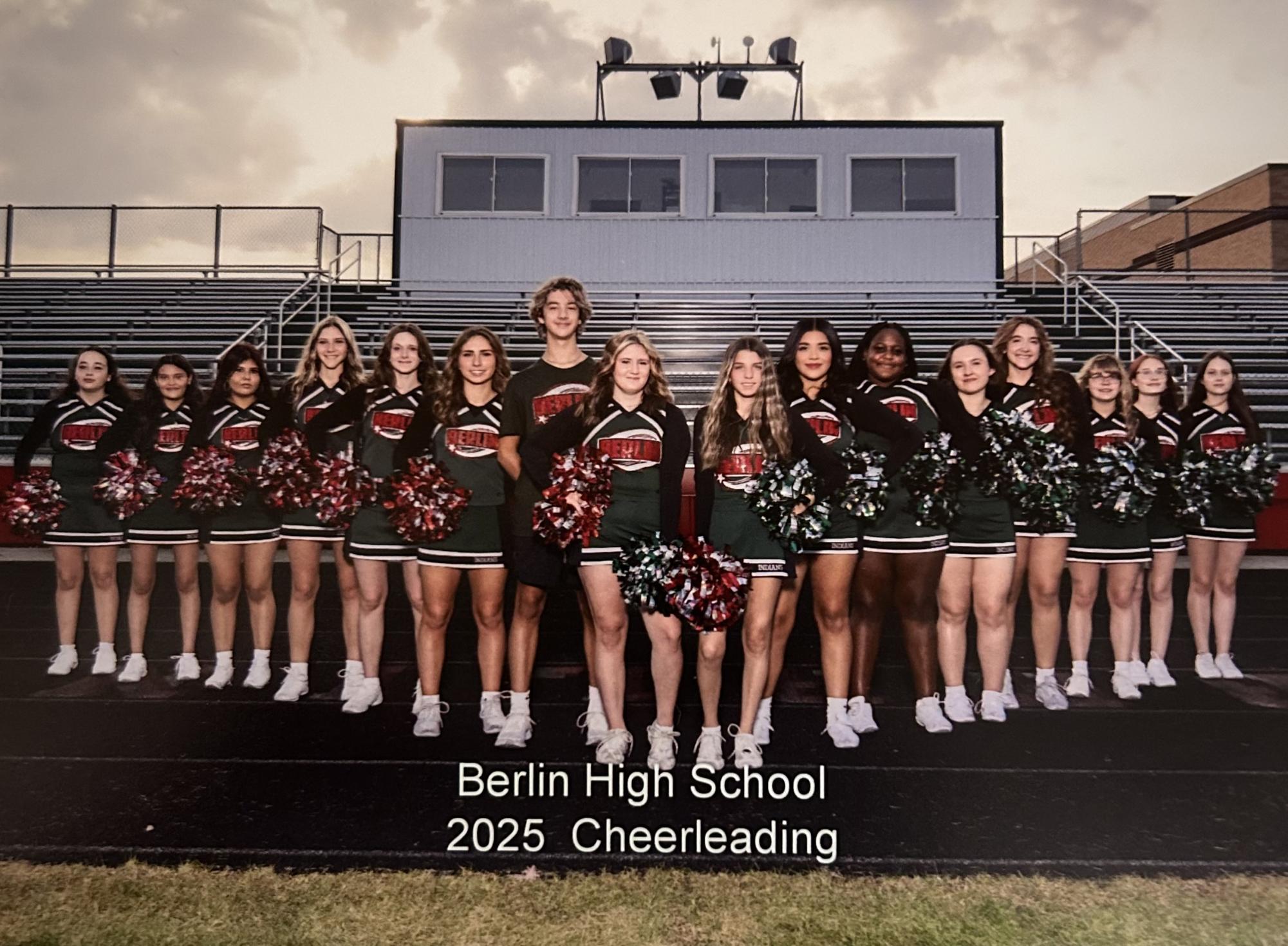 The high school cheer team has grown from 7 members to 16 in just one year.