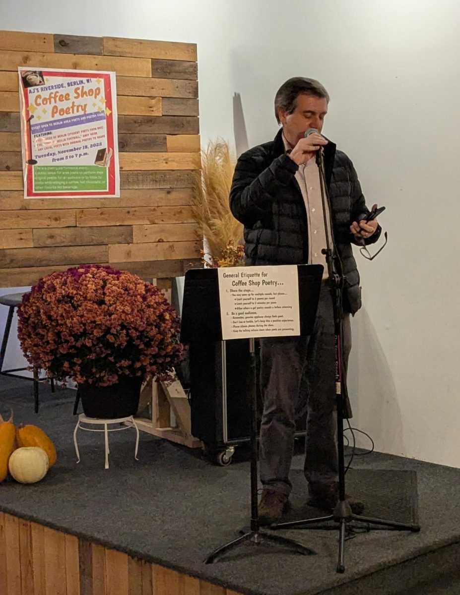 Berlin Journal Reporter Paul Wiegel sharing poems.