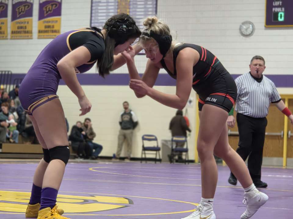 Senior Alivia Kasuboski competes against Westfield on Dec. 11.
