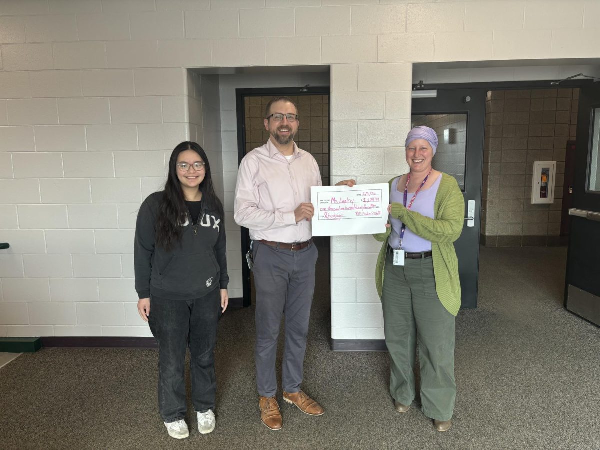 The coin drive spanned over one week and was able to raise $1,124.94 in support of social studies teacher Jennifer Leahy.