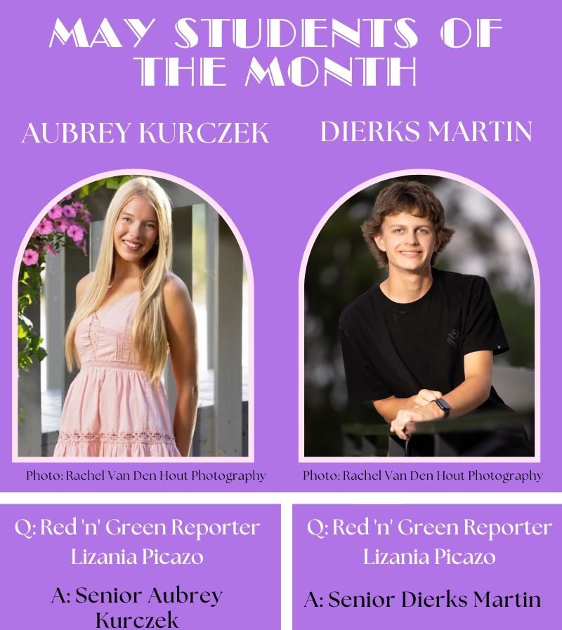 Kurczek, Martin chosen as May Students of the Month